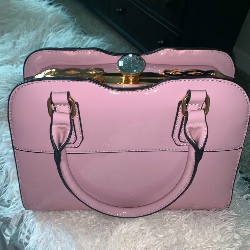 Lilac Patent Leather Handbag